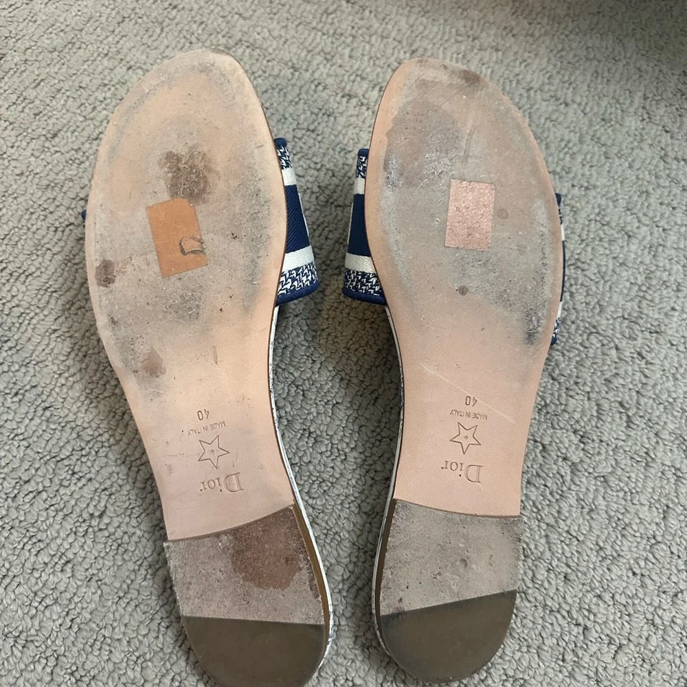 Christian Dior Dway Slide Blue and White - Picture 2 of 8